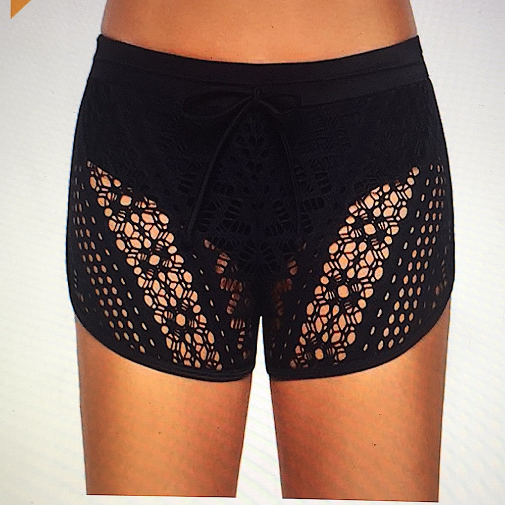 MODLILY DESIGN HIGH WAIST LACE SWIMWEAR SHORT(NWT)
